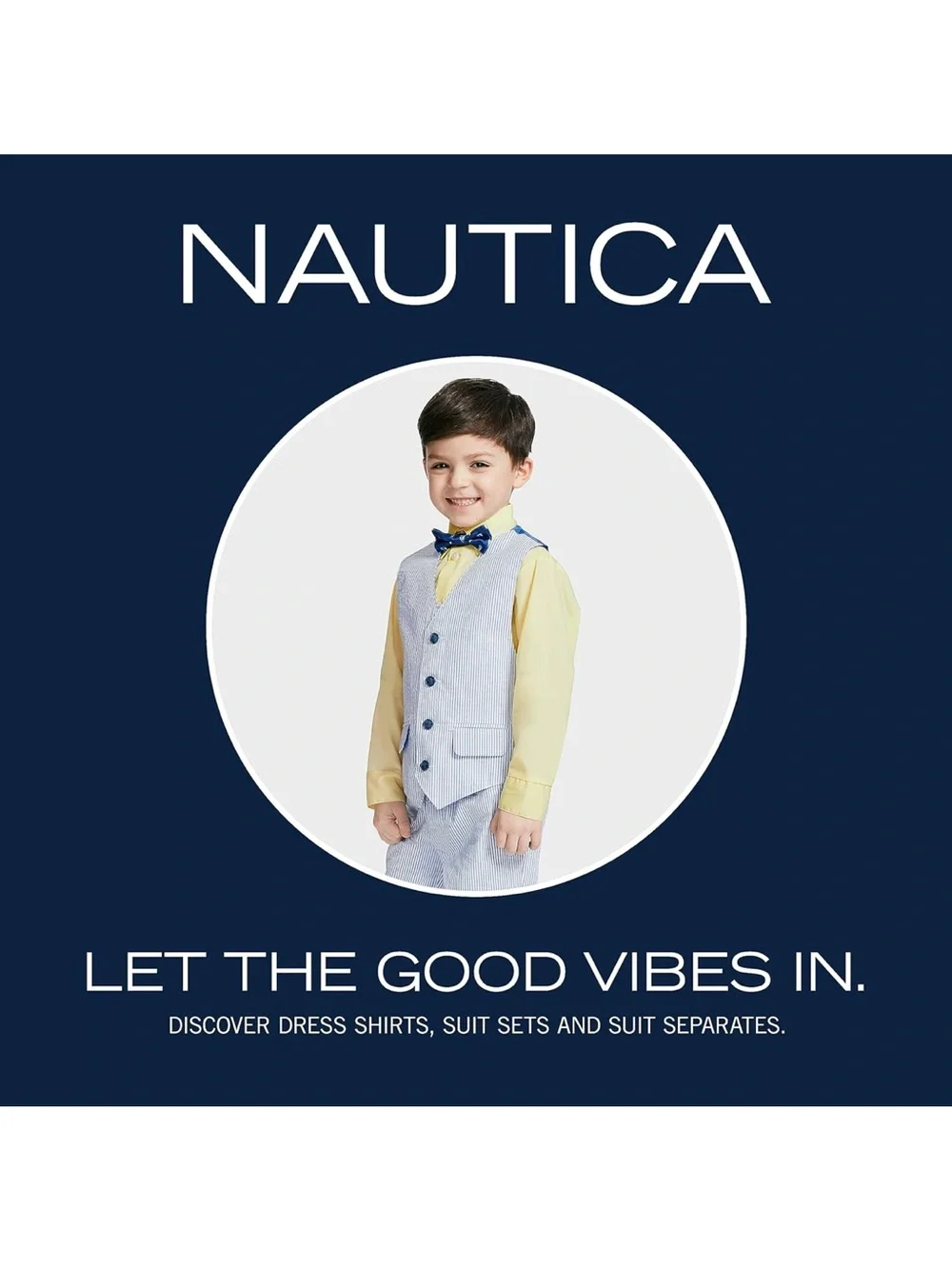 Nautica Baby Boys 4-piece Suit Set with Dress Shirt, Vest, Pants, and Tie NWT